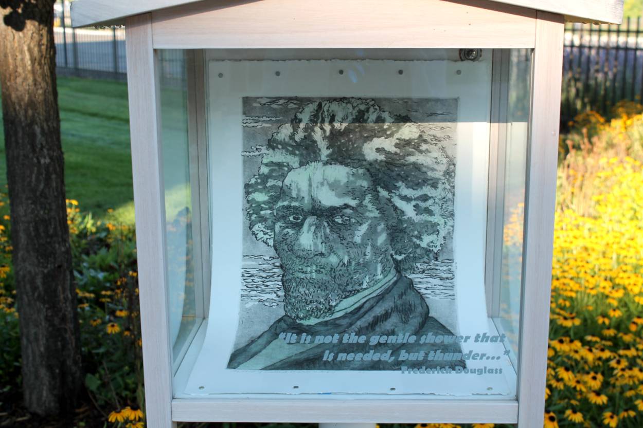 Kristin Casaletto artwork in Artpost near the William L. Seidman Center